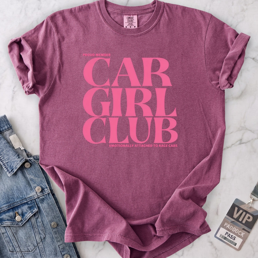 Pink Car Girl Club T-shirt