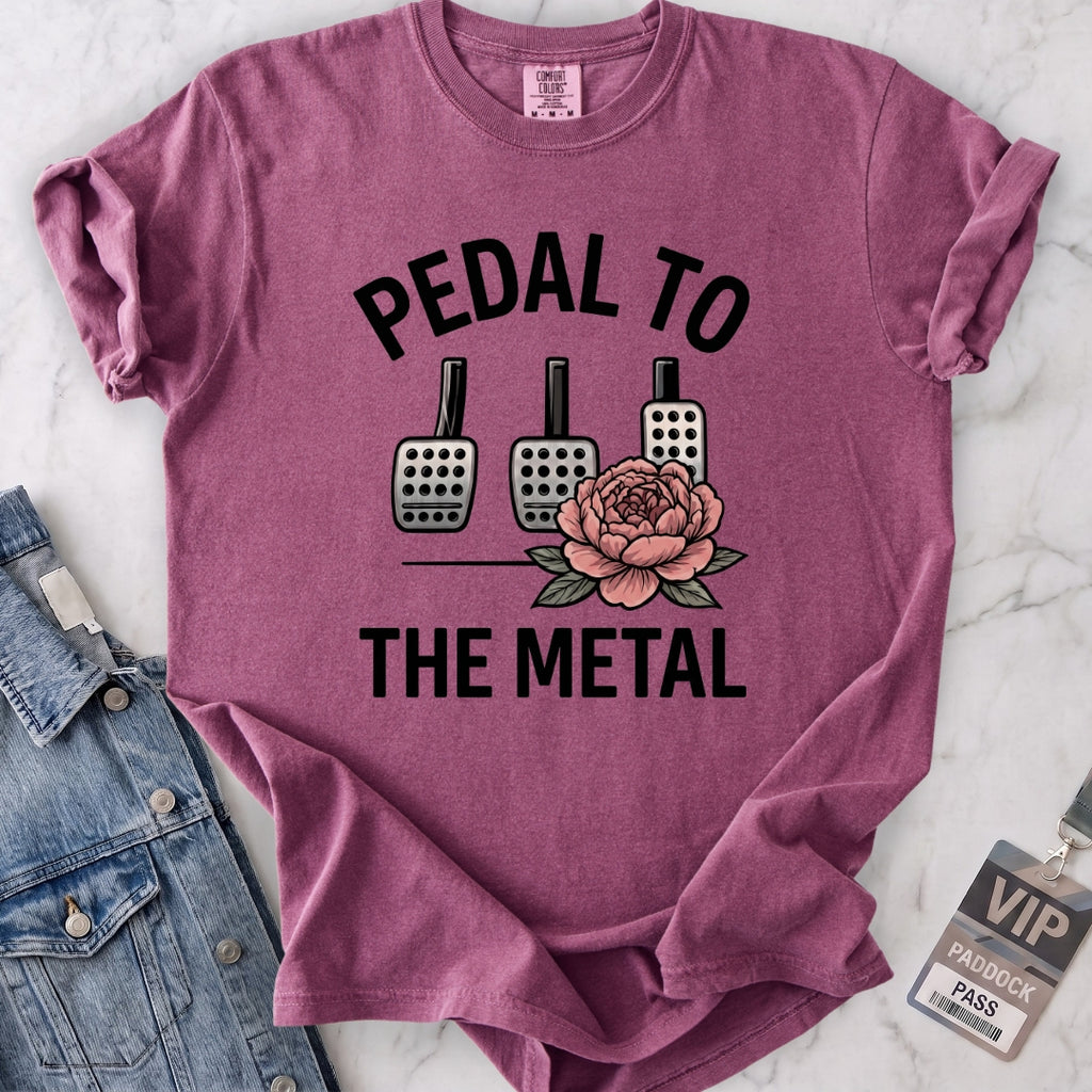 Pedal to the Metal Rose Tee T-shirt