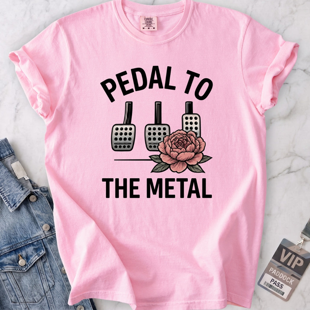 Pedal to the Metal Rose Tee T-shirt