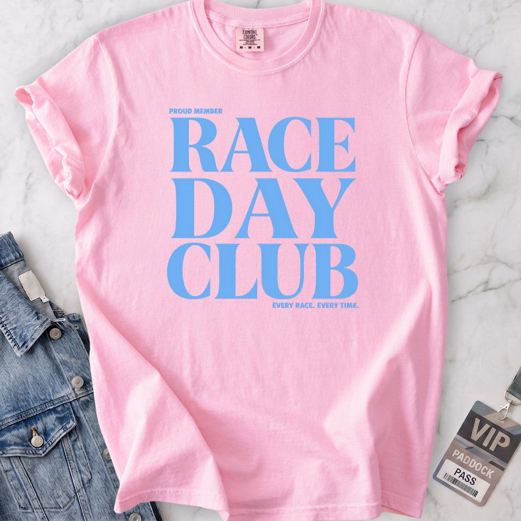 Baby Blue Race Day Club T-shirt