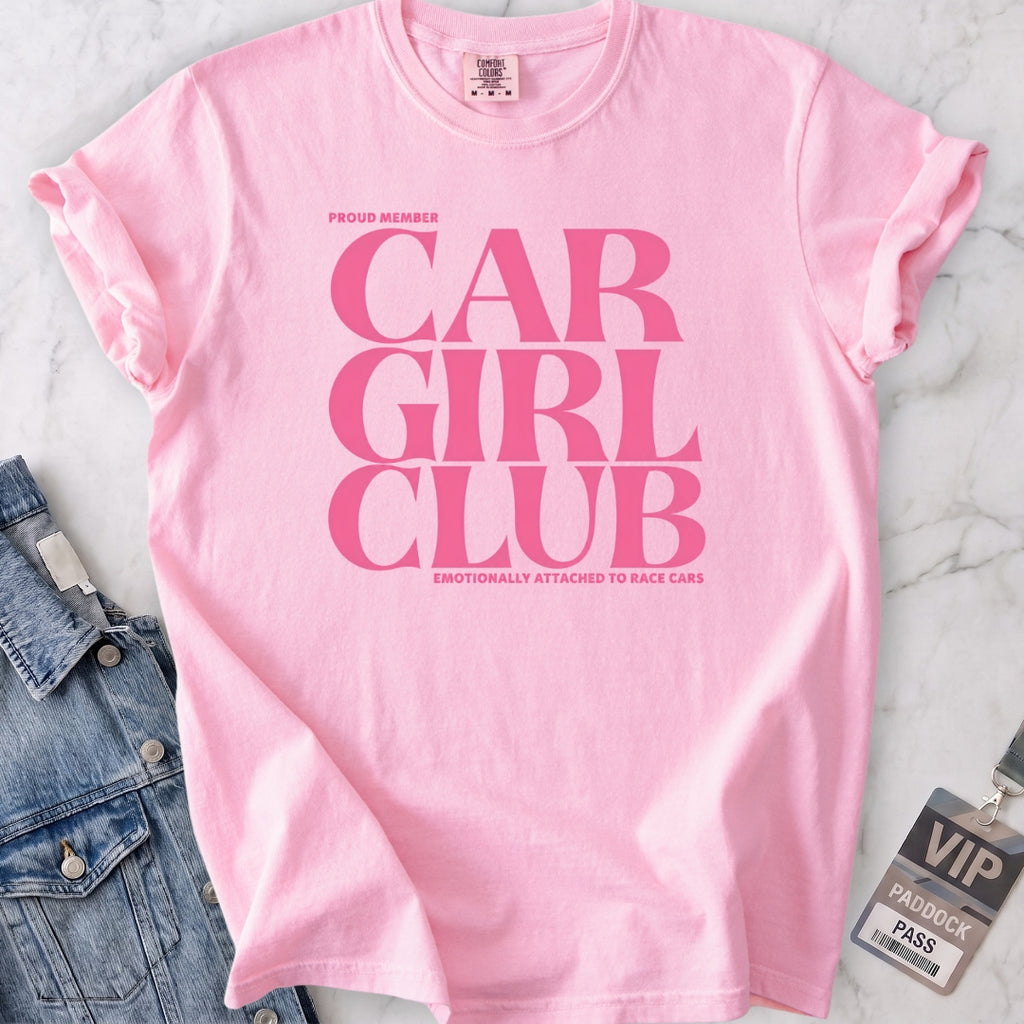 Pink Car Girl Club T-shirt
