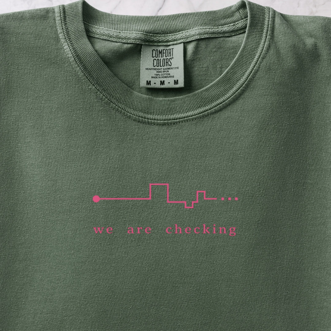 We Are Checking Two T-shirt