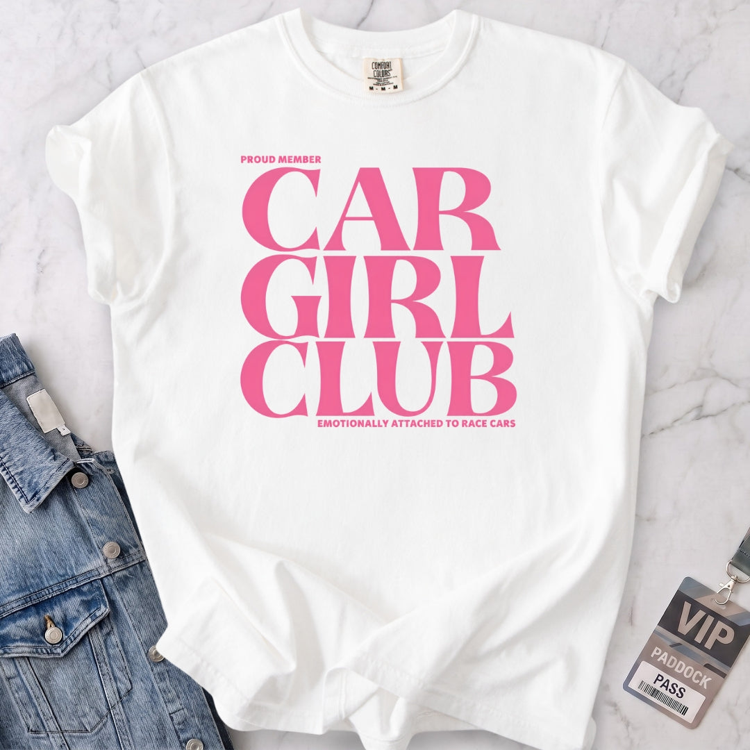 Pink Car Girl Club T-shirt