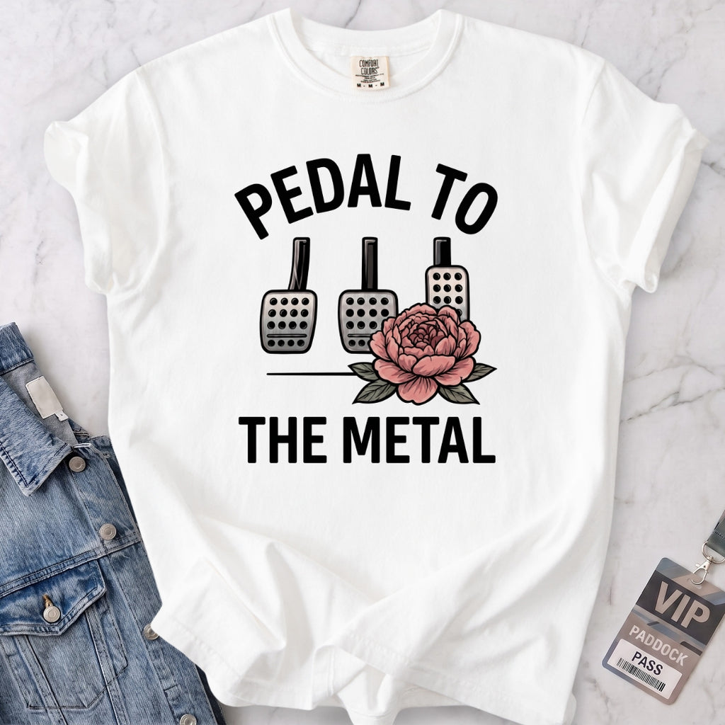 Pedal to the Metal Rose Tee T-shirt